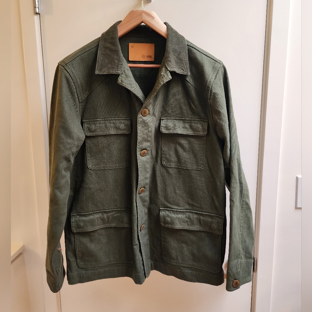 Taylor Stitch The Project Jacket in Olive Boss Duck